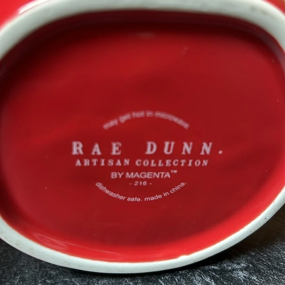 Rae Dunn Red “FA LA LA!” Mug